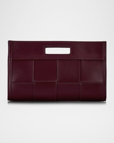 Gigi New York Remy Woven Leather Clutch Bag
