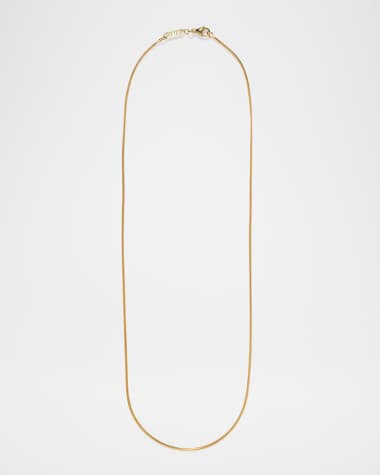 AZLEE 18K Yellow Gold Cascade Chain Necklace, 20"L