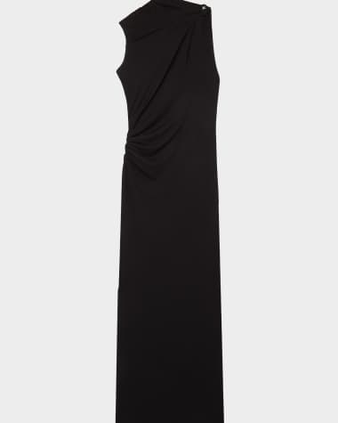 Courreges Sleeveless Draped Maxi Dress