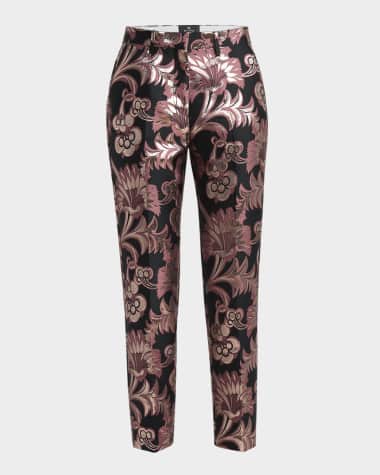 Etro Jacquard Tapered Leg Trousers