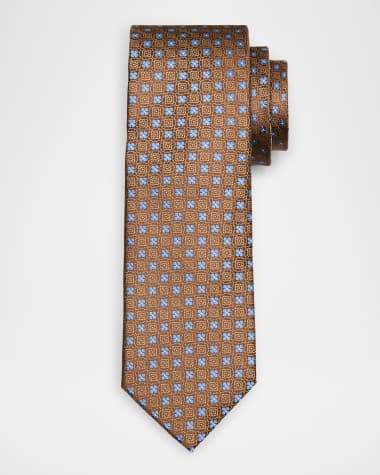 Canali Men's Box Flowers Silk Tie