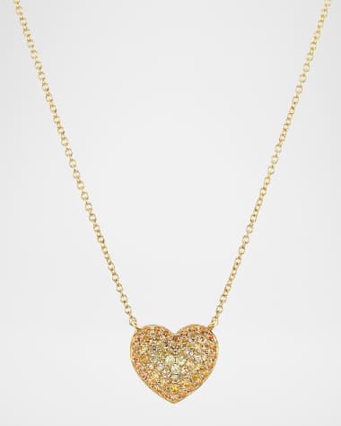 Emily P. Wheeler Lucy Ombré Heart Sapphire Necklace in 18K Yellow Gold, 16"