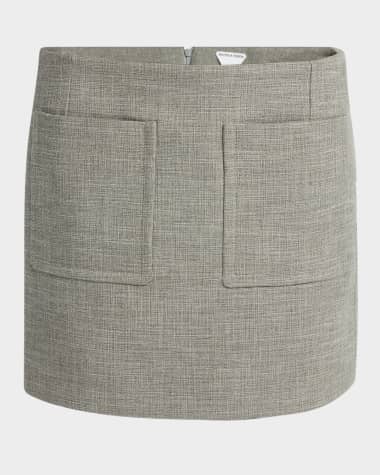 Bottega Veneta Structured Melange Mini Skirt