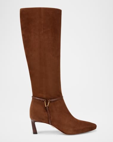 Veronica Beard Kenzie Suede Harness Boots