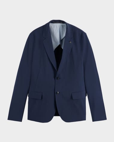 Scotch & Soda Men's Seersucker Check Sport Coat