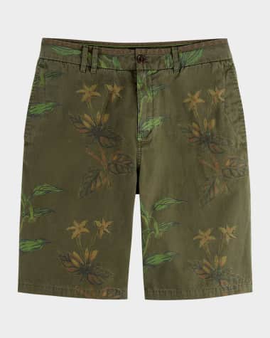Scotch & Soda Men's Printed Cotton Relaxed-Fit Shorts