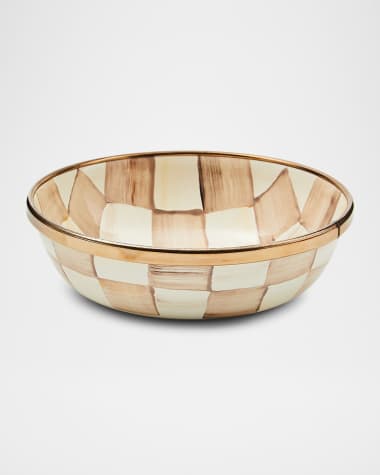 MacKenzie-Childs Mocha Check Relish Dish