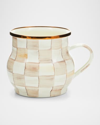 MacKenzie-Childs Mocha Check Mug, 10 oz.