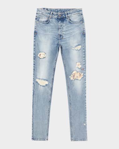 Ksubi Men's Chitch Champagne Destroy Sketch Jeans