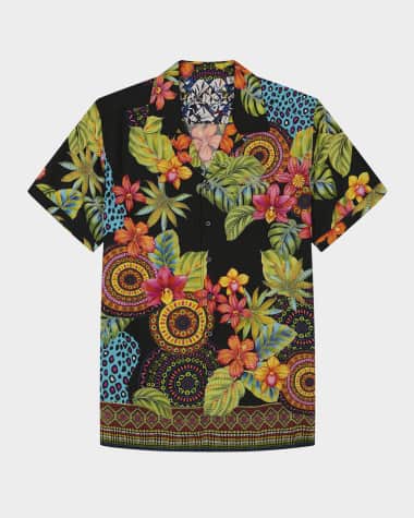 Robert Graham Men's Burma Floral-Print Camp Shirt