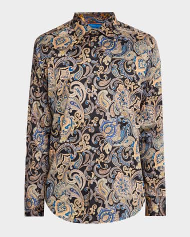 Robert Graham Men's Fitzgerald Satin Stretch Sport Shirt