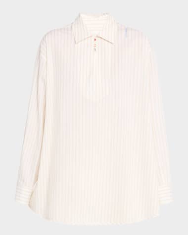 Marni Striped Collared Top