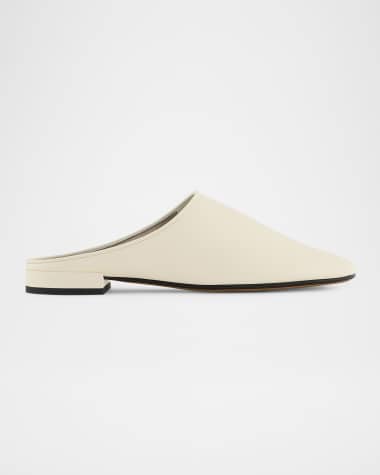 Giorgio Armani Soft Calfskin Ballerina Mules