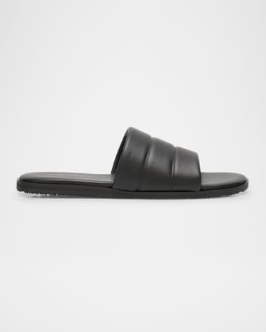 Stuart Weitzman Men's Brentin Napa Leather Slide Sandals