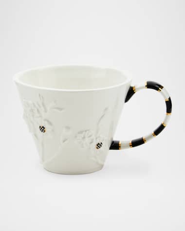 MacKenzie-Childs White Rabbit Ceramic Mug, 6 oz.