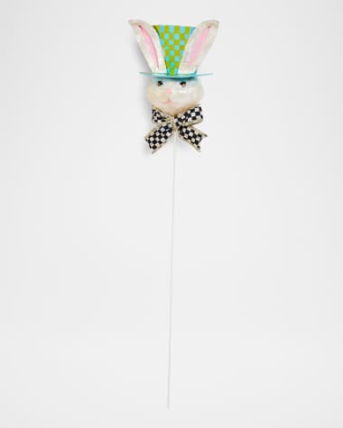MacKenzie-Childs Calico Top Hat Rabbit Pick