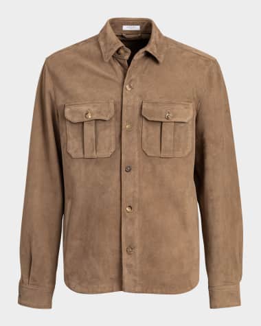 Boglioli Men's Suede Overshirt