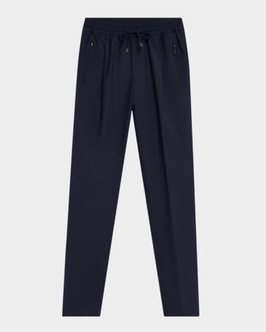 Boglioli Men's Pleated Drawstring Pants