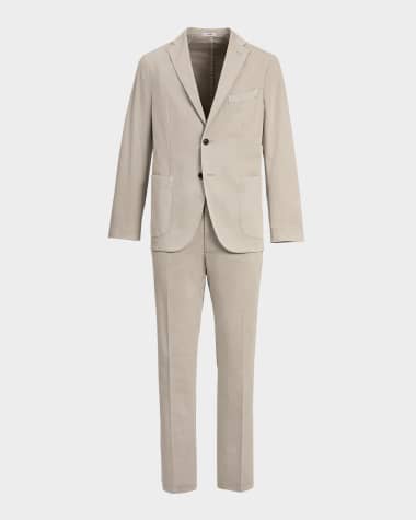 Boglioli Men's Garment-Dyed Solid Suit