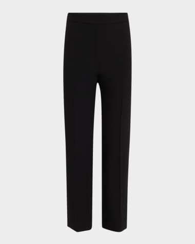 Lela Rose Demi Straight-Leg Ankle Pants