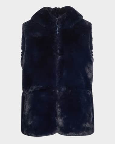 La Fiorentina Plush Faux Fur Reversible Vest