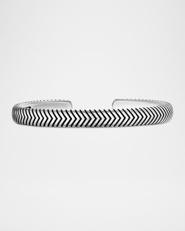 David Yurman Men's Chevron Cuff Bracelet in Silver, 8mm