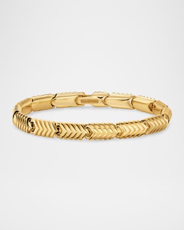 David Yurman Men's Chevron Link Bracelet in 18K Gold, 7.6mm