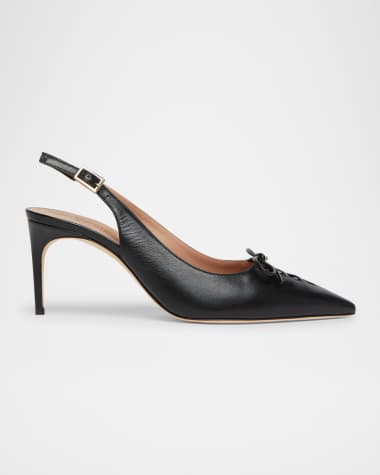 Malone Souliers Trudie Nappa Laced Slingback Pumps