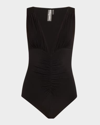 Norma Kamali Tara Shirred One-Piece Swimsuit