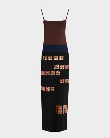 ZANKOV Antonia Sequined Sleeveless Maxi Dress