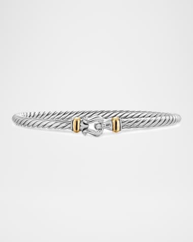 David Yurman Cable Flex Buckle Bracelet in Sterling Silver, 4mm