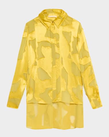 Jason Wu Collection Abstract Fil Coupe Button Down Shirt