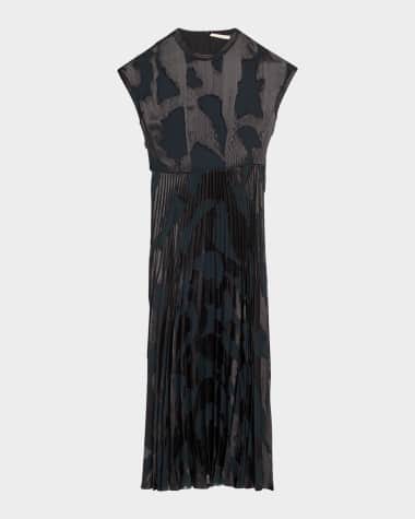 Jason Wu Collection Abstract Fil Couple Fit-Flare Midi Dress