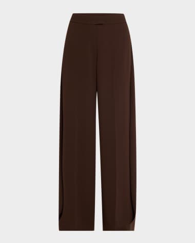 Jason Wu Collection Wide Leg Crepe Pants With Side Extens