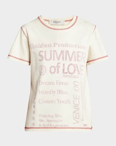 Golden Goose Journey-Print Gauze Jersey Short-Sleeve T-Shirt