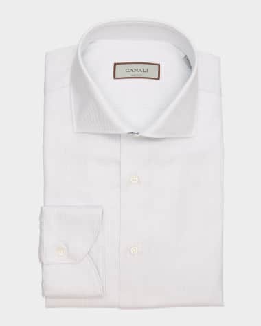 Canali Men's Micro-Structure Dress Shirt