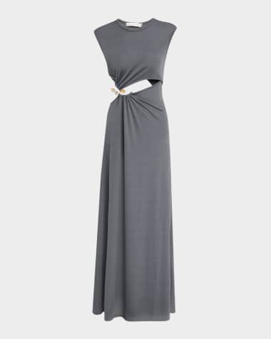 Christopher Esber Concave Stone Cutout Maxi Tank Dress