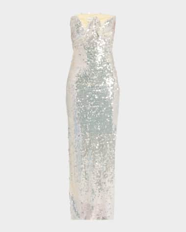 Christopher Esber Opaline Sequin Strapless Gown