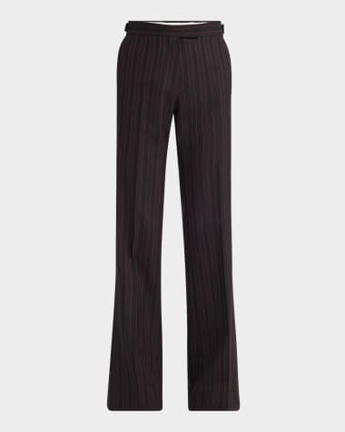 McQueen Pinstriped Flare Trousers
