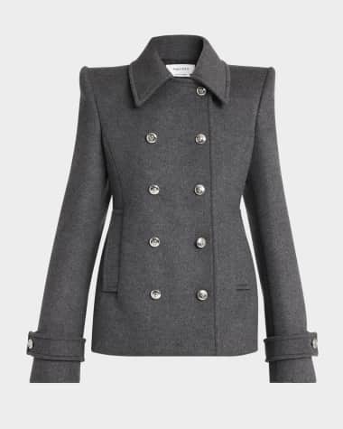 McQueen Doble-Breasted Wool-Cashmere Coat