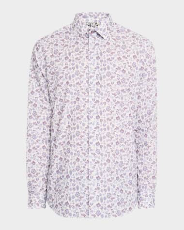Paul Smith Men's Cotton Floral Sport Shirt
