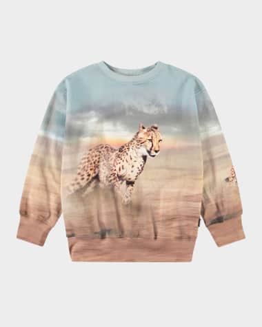 Molo Boy's Mattis Pritned Organic Cotton Sweatshirt, Size 3-7