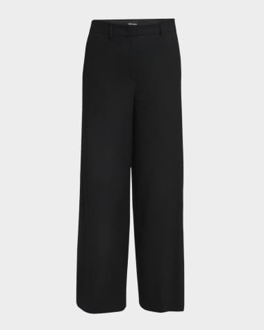 Giorgio Armani Fluid Wool Straight-Leg Trousers