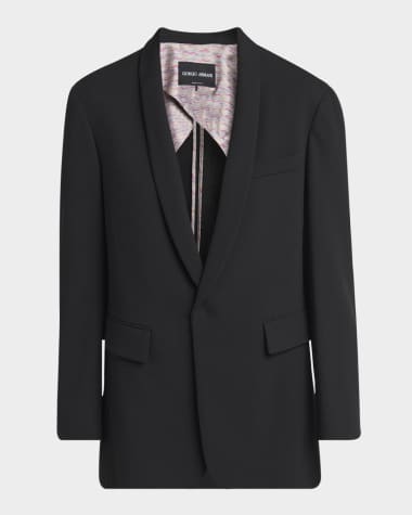 Giorgio Armani Stretch Wool Relaxed Blazer