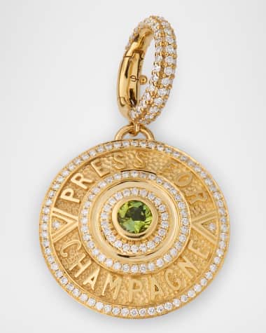 Harwell Godfrey 18K Gold Press for Champagne Charm with Diamonds and Tourmaline