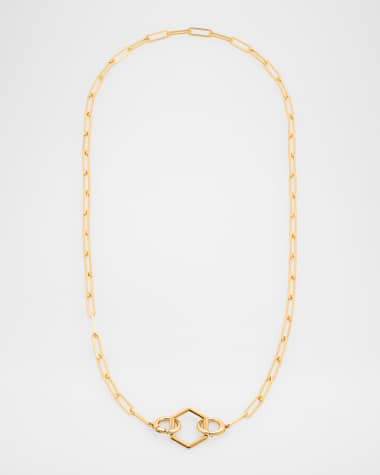 Harwell Godfrey 18K Gold Open Ball Foundation Paperclip Chain Necklace, 18"