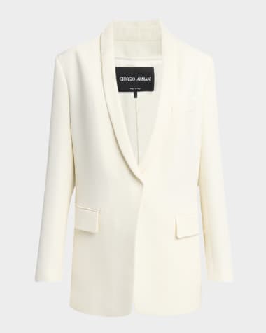 Giorgio Armani Cady Glitter Tuxedo Jacket