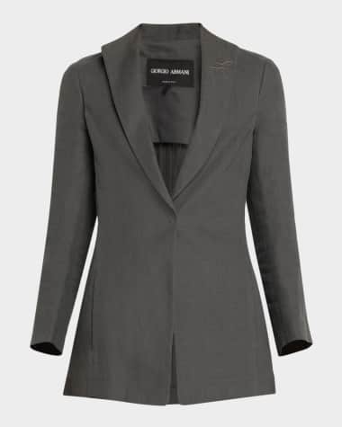 Giorgio Armani Linen Single-Breasted Blazer