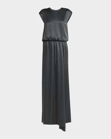 Giorgio Armani Long Double Silk Satin Gown