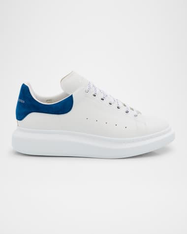 McQueen Men's Larry Leather and Velour Low-Top Sneakers